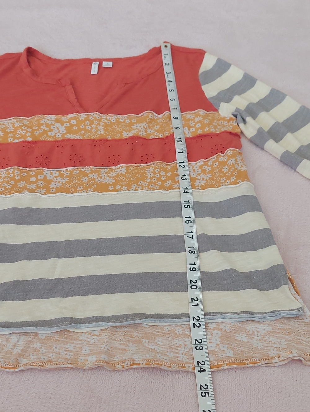 CATO Striped Mixed-Print Jersey Knit Top NWOT - Picture 7 of 10